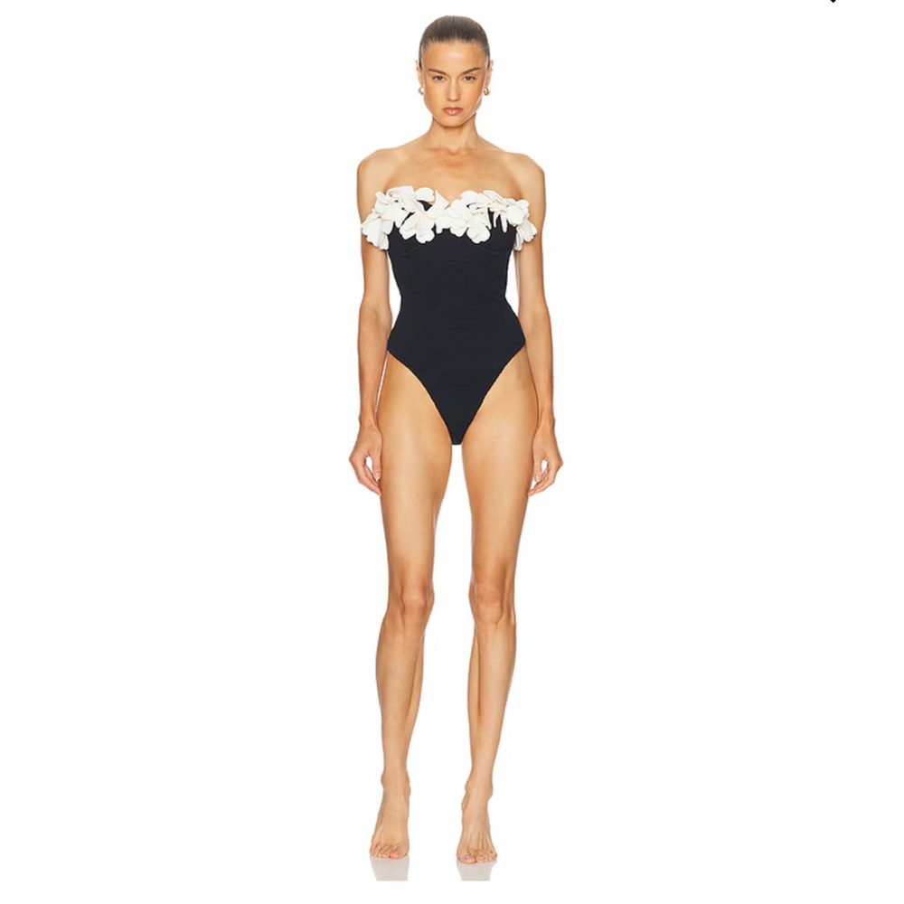 PatBO Breeze Jacquard Flower Applique One Piece